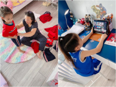 Loạt nhóc tỳ sao Việt nô nức đi khai giảng, nhiều nhà đeo khẩu trang cẩn thận