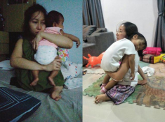 Người mẹ cụt chân oằn mình ôm con gái và câu chuyện khiến bao người rơi nước mắt