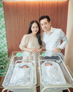 Sinh đôi con đầu lòng, Sara Lưu thăng hạng nhan sắc nhưng vòng bụng lớn làm ông xã ngơ ngác