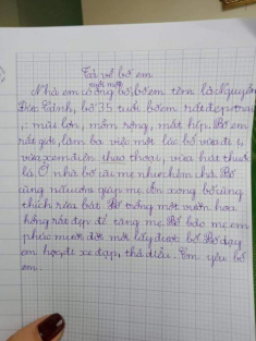 Subeo làm văn tả thực bố ở lớp: Ba em ốm thấp, đi làm kiếm được nhiều tiền