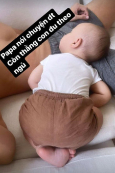 Thánh hài số 1 Vbiz- Leon nhà Hồ Ngọc Hà, đến tư thế ngủ cũng bá đạo không ai bằng