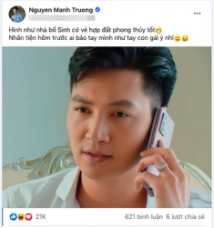 U40 Mạnh Trường làm hội chị em sinh lòng ghen với bàn tay thon dài, nõn nà như con gái