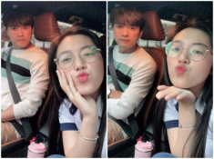 Vợ anh Vi Cá Quách Ngọc Tuyên làm mẹ bỉm, được chồng hơn 16 tuổi chở đi thi tốt nghiệp