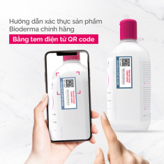 Xác thực sản phẩm Bioderma chính hãng với tem xác thực điện tử QR Code