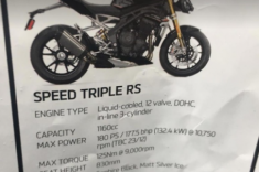 Triumph Speed Triple 1200 RS rò rỉ thông số trước khi ra mắt vào cuối tháng 1