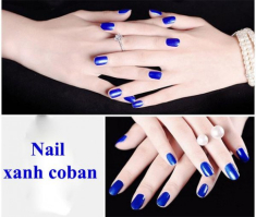 20 mẫu nail màu xanh đẹp nổi bật sang trọng dẫn đầu xu hướng hiện nay