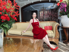 Được chồng cưng, Bảo Thy lại dáng thần tốc, diện váy gợi cảm khoe da trắng mịn màng