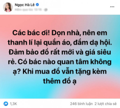 Sắp Tết, vợ kém 15 tuổi của Công Lý thanh lý váy áo, “chốt đơn” ầm ầm vì rẻ bèo