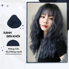 Tóc xanh đen khói: Màu tóc đẹp tôn da nổi bật hot nhất hiện nay