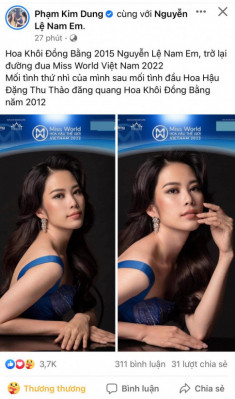 Nam Em gây bất ngờ khi gia nhập đường đua sắc đẹp tại Miss World Vietnam 2022