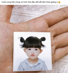 Ảnh thẻ con gái Đông Nhi chuẩn thanh niên nghiêm túc, tướng mặt phú quý giống hệt Ông Cao Thắng