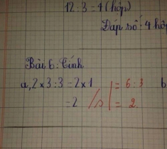 Bài Toán Tiểu học: “2 x 3 : 3 =?”, dân tình chắc nịch bằng 2 nhưng trật lất, cô giáo đưa ra đáp án không thể cãi được