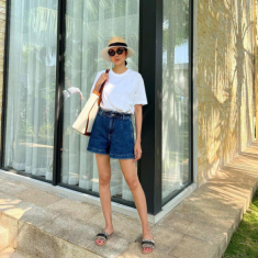 Chỉ với quần short jeans đơn giản, các mỹ nhân Việt - Hàn vẫn mix được những outfit sang xịn