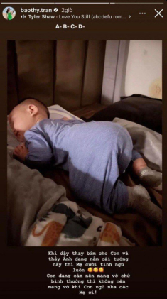 Con Hồ Ngọc Hà, Bảo Thy, Võ Hạ Trâm tư thế ngủ bá đạo, nhìn đáng yêu nhưng mẹ cần nhanh tay chỉnh lại