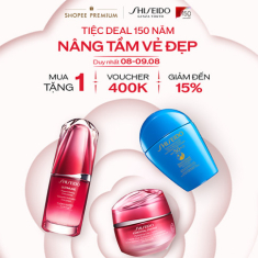 Shiseido đánh dấu kỷ niệm 150 năm thành lập, chiêu đãi người dùng đại tiệc siêu deal cùng quà tặng cực phẩm trên Shopee Premium