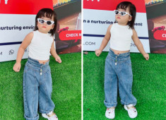 Con gái Mạc Văn Khoa ghi danh cuộc đua mẫu nhí, mới 2 tuổi đã diện áo croptop, quần hở eo sành điệu