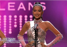 Ngọc Châu múa vũ điệu con bướm xuân, khoe chân dài thẳng tắp trên sân khấu Miss Universe