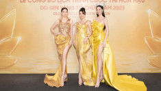 Hoa hậu đất Cần Thơ cao kỷ lục biến hình như “tắc kè hoa”, mặc đầm xẻ bạo khoe chân siêu thực