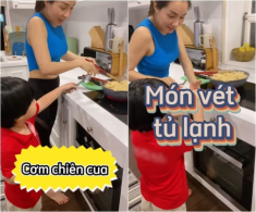 Vợ Hoàng Bách làm món vét tủ lạnh ngon ngất ngây, lúc nấu mẹ chồng phán: “Con cô thì cô chăm, con tôi thì tôi chăm”