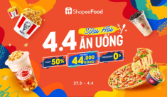 Ăn phủ phê với các món ngon tại “4.4 - Siêu hội ăn uống” của ShopeeFood