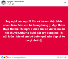 Con thứ 3 Khánh Thi đạp bụng mẹ thùm thụp giữa đêm, lời bé Kubi nói khiến mẹ đăng vội lên mạng