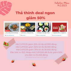 Mua 1 tặng 1, deal ngon giảm 50%, món ngon 0 đồng và “cơn mưa” quà tặng Valentine ngọt ngào từ ShopeeFood