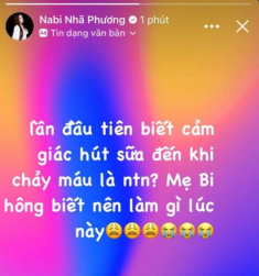 Sinh con thứ 2 Trường Giang, Nhã Phương gặp “sự cố” khi hút sữa cho con bú