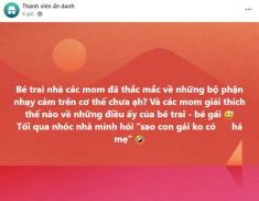 Mẹ bỉm Việt dở khóc dở cười trước 1001 câu hỏi khó đỡ của con về những bộ phận nhạy cảm trên cơ thể con người