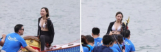Cô gái Trung Quốc mặc đồ bơi, quần legging chèo thuyền rồng gây chú ý trên MXH Việt