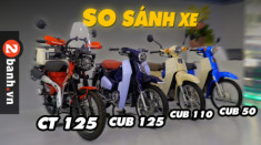 So sánh điểm giống và khác nhau giữa 4 dòng xe Super Cub 50 - 110 - C125 và CT125 tại Việt Nam