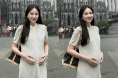 Mẹ bầu Mai Ngọc ‘nổ inbox’ vì mặc một chiếc váy bình dân