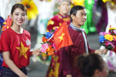 Tiểu Vy, Thanh Thủy, H’Hen Niê rạng rỡ trong buổi sơ duyệt diễu binh mừng Đại lễ 30/4