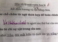 Bài tập điền vào chỗ trống: “... là người mẹ thứ hai của em”, học sinh có câu trả lời khiến bố mẹ điếng người