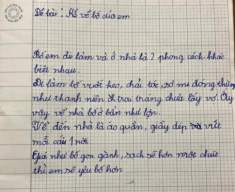 Bài văn “bóc phốt” bố của học sinh tiểu học nói lên nỗi lòng của bao bà mẹ, ai đọc cũng xuýt xoa khen