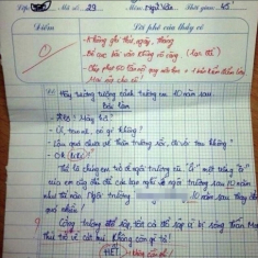 Bài văn tả trường học của học sinh bị giáo viên chấm 0 điểm, còn bắt viết kiểm điểm, đọc đến đoạn cuối ai nấy “ngã ngửa”
