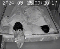 Camera ghi lại cảnh nửa đêm đôi vợ chồng đang ngủ, con gái mang cặp sách lén vào phòng làm chuyện không ngờ