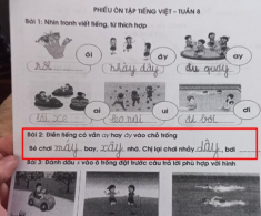 Cô giáo giao bài tập điền từ tiếng Việt siêu khó khiến dân tình thi nhau đoán, đáp án gây hoang mang