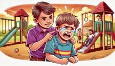Con tôi không biết đánh nhau nên bị ông bà chê yếu đuối