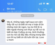 Đoạn tin nhắn của con riêng Vân Hugo hé lộ cuộc sống sau 4 năm theo mẹ vào Sài Gòn ở cùng bố dượng