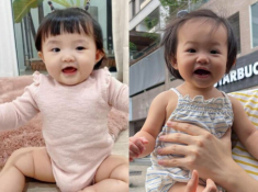 Loạt khoảnh khắc giống nhau đến bất ngờ của con gái Winnie nhà Đông Nhi Ông Cao Thắng và Suchin nhà Cường Đôla