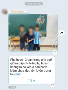 Nội dung tin nhắn của cô giáo trong nhóm lớp khiến phụ huynh Hà Nội bức xúc, đăng lên mạng liền gây phẫn nộ