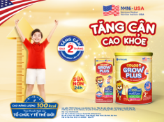 Nutricare Colos24h Grow Plus 2 mới từ Viện Dinh dưỡng Y học Nutricare Hoa Kỳ giúp trẻ tăng cân sau 2 tháng