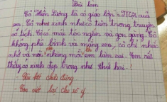 Viết văn tả cô giáo của em, bé lớp 1 chỉ viết 6 dòng nhưng khiến ai đọc cũng “nể”