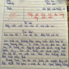 Viết văn tả mẹ, bé trai nhận được điểm 10 tròn trĩnh, thầy giáo bật khóc ngay từ dòng đầu tiên