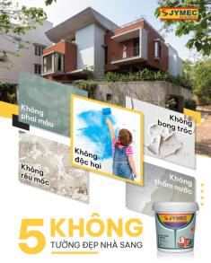 5 “Không” cho tường đẹp nhà sang cùng sơn JYMEC