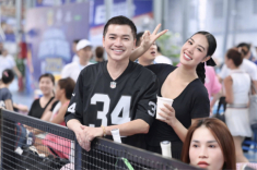 ‘Bố bỉm sữa’ U70 Vbiz đi cổ vũ bạn gái 9X thi pickleball khiến khán giả sốc vì quá trẻ