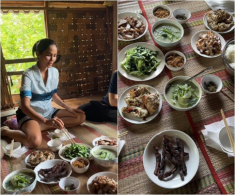 Bữa cơm tiếp khách dân dã nhà “Hoa hậu nghèo nhất Việt Nam”, có món canh với cách nấu khác lạ