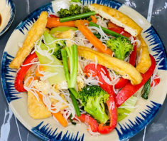 Bún xào rau củ chay thanh đạm, dễ làm