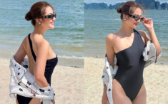 Huyền Lizzie diện bikini cắt xẻ táo bạo khoe vóc dáng gợi cảm