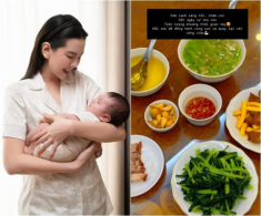 MC Mai Ngọc khoe “cơm canh sáng tối” dù bận bịu chăm con nhỏ, đổi món ngon cho ngày hè nóng nực